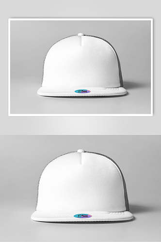 帽子灰白创意高端简约风棒球帽样机
