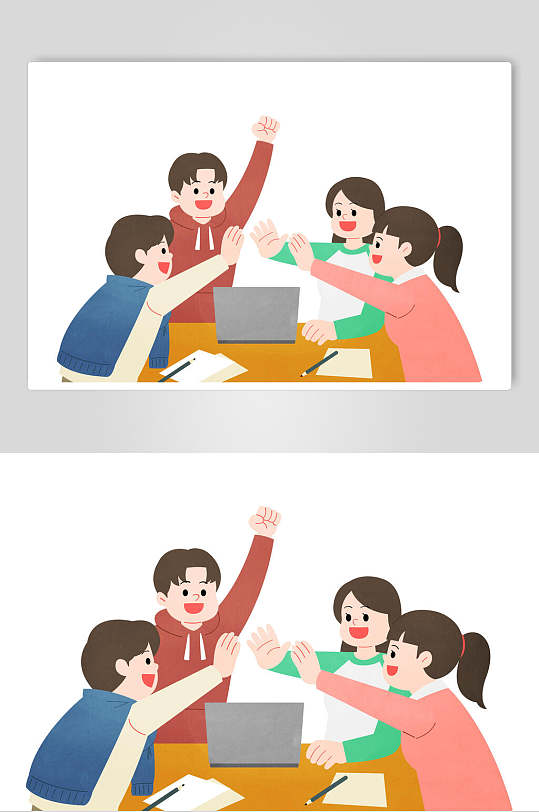 作业儿童教育人物素材