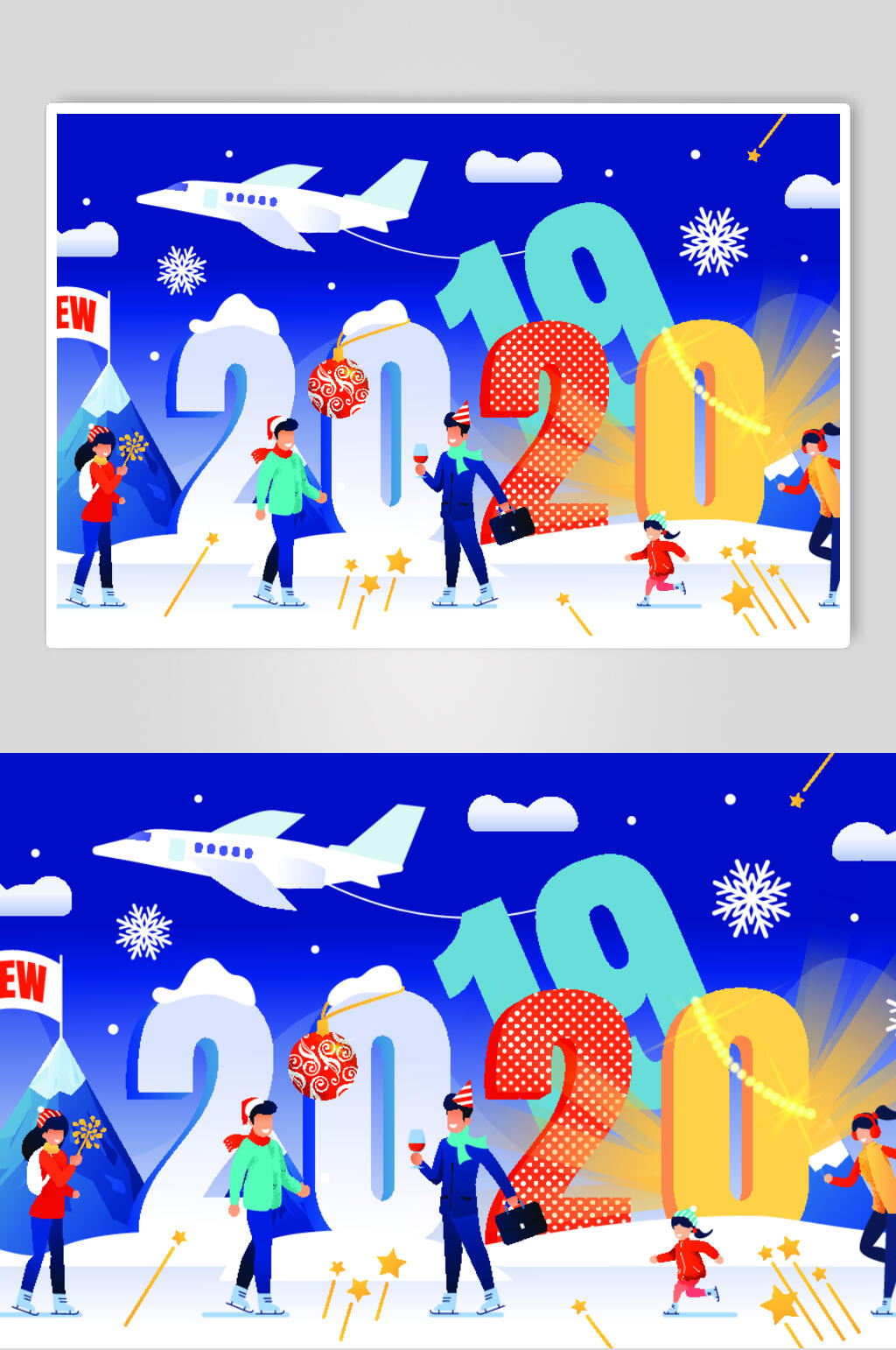 2020冬季矢量素材素材