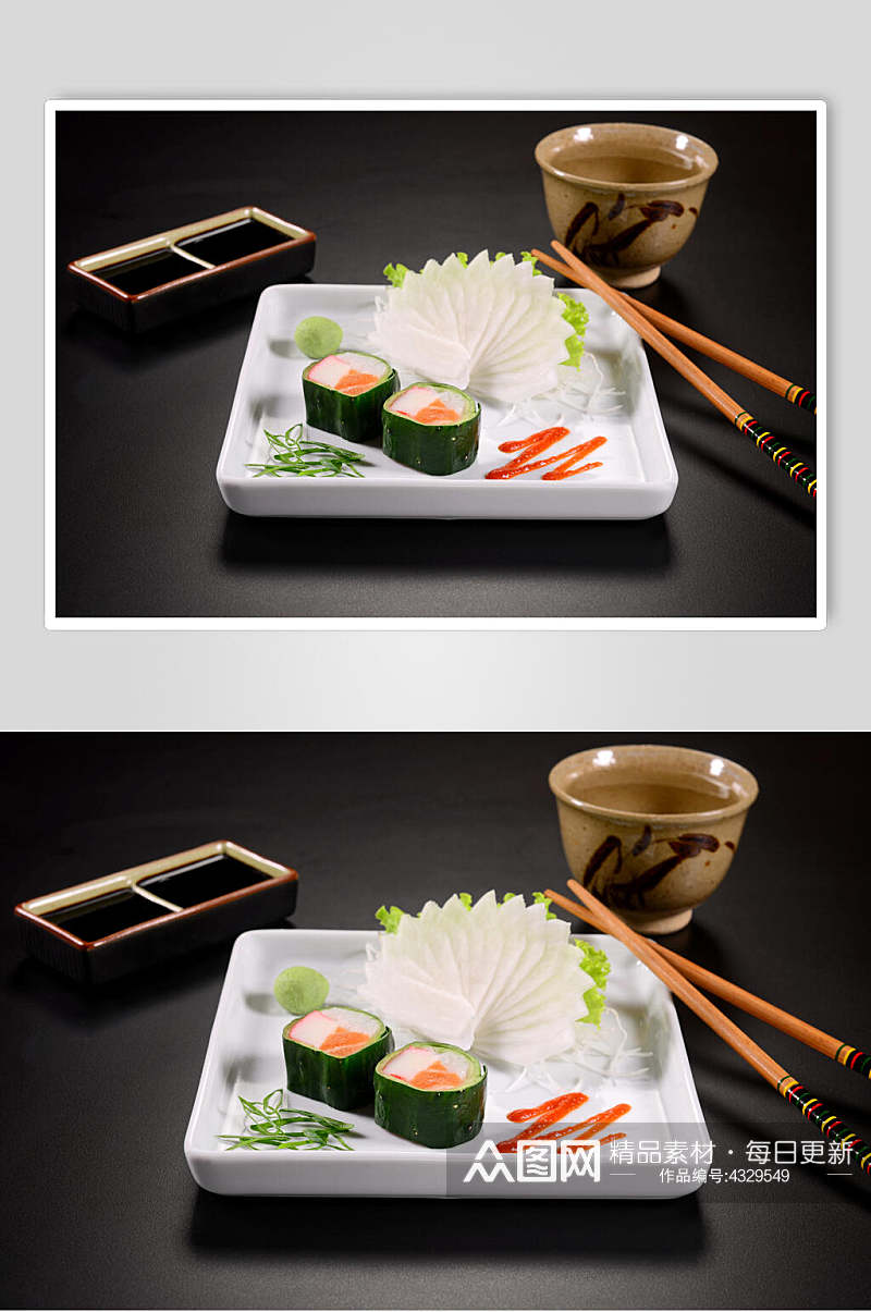 创意美味寿司实拍图片素材
