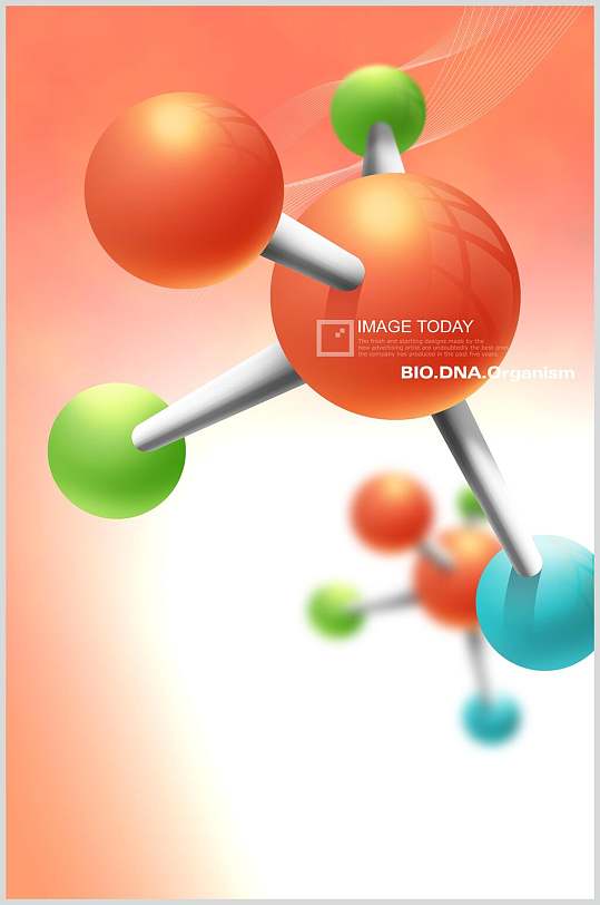 立体几何细胞分子素材