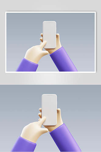 时尚可爱手指创意高端清新手机样机