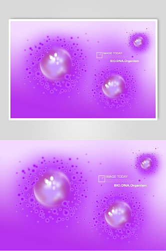 紫色细胞分子素材