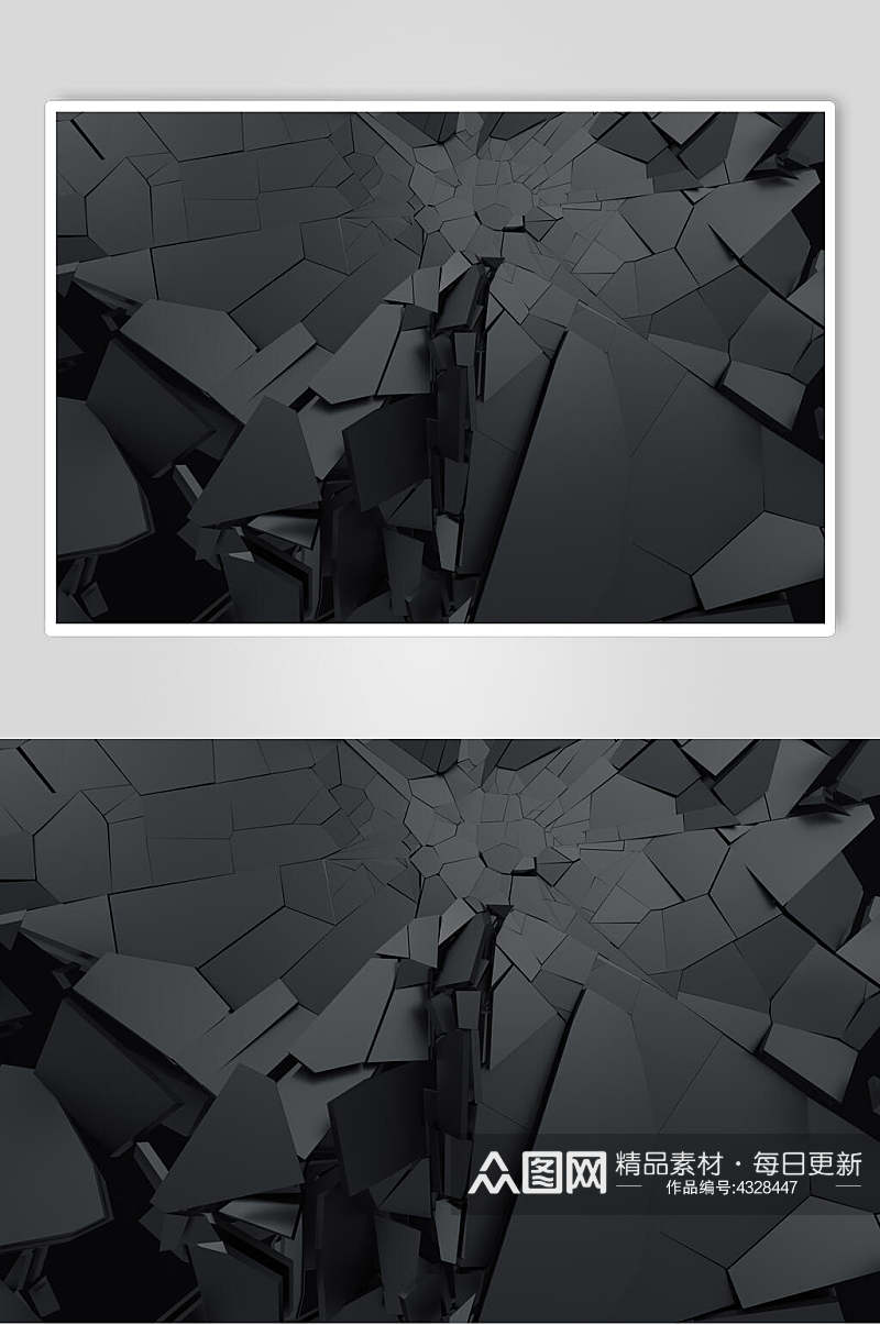 方块简约创意高端暗黑粒子抽象图片素材