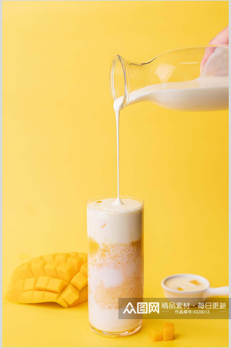 芒果黄色杯子精致果汁奶茶摄影图片素材