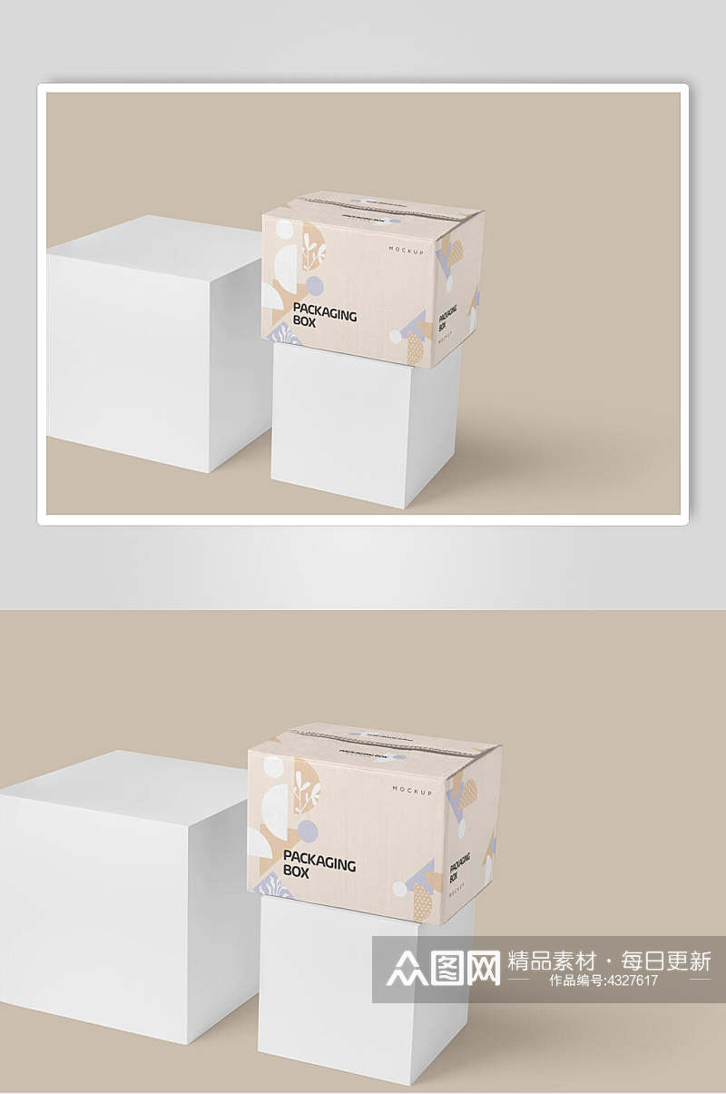 长方形正方形包装盒样机素材