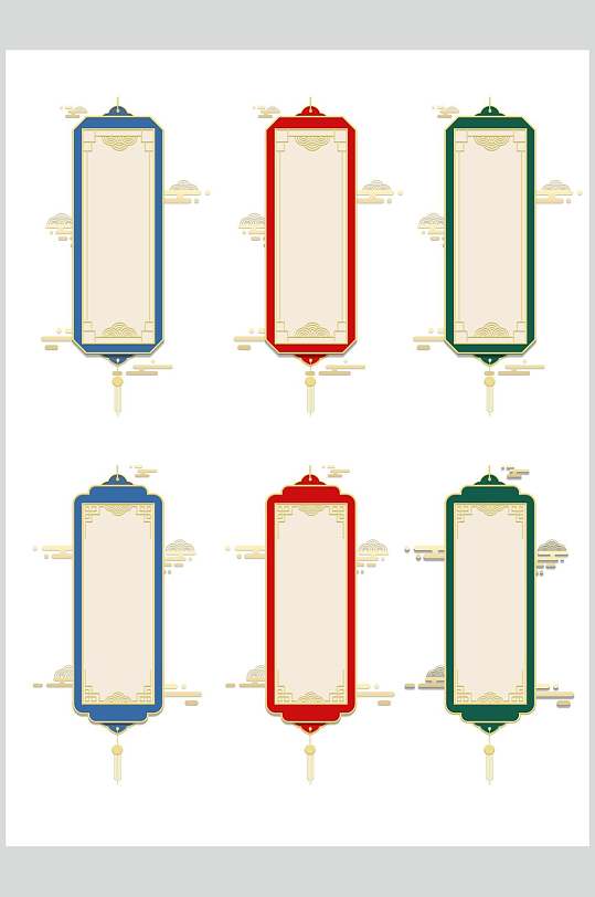 中国风方形印章公章中式标题文字框元素立即下载中式中国风古典花纹