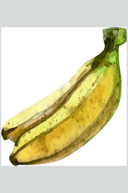美味香蕉手绘水果矢量素材
