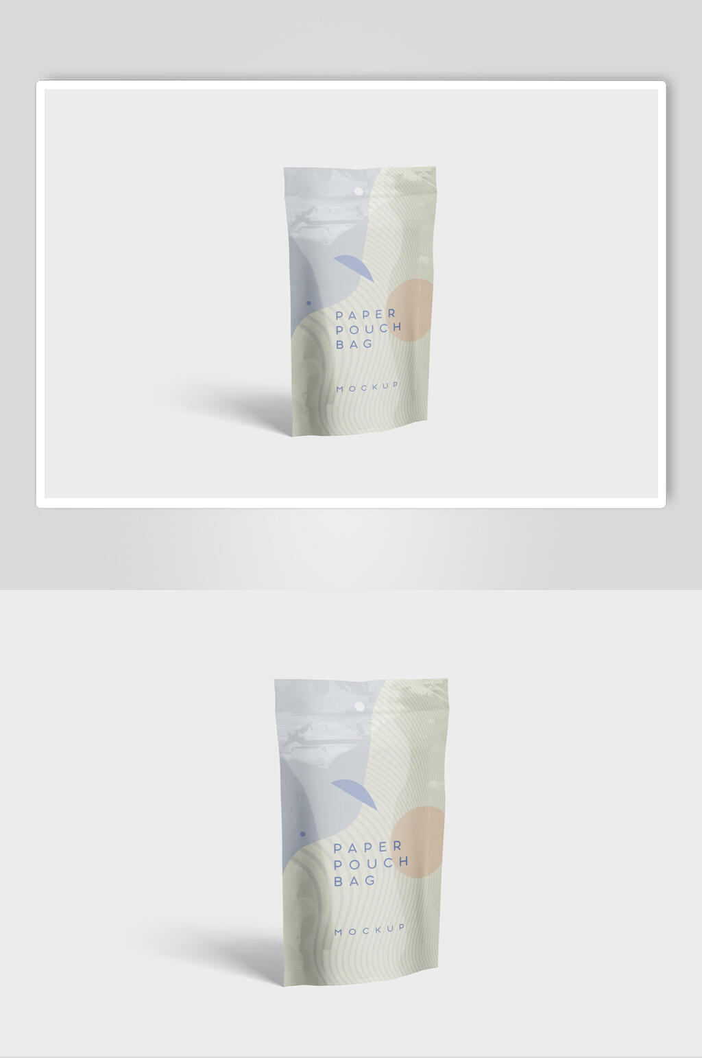 简约线条袋子创意高端包装袋样机素材