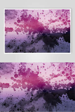紫色喷洒碰撞水彩纸质纹理图片