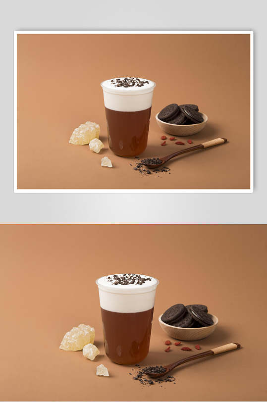 奶茶巧克力奶油图片