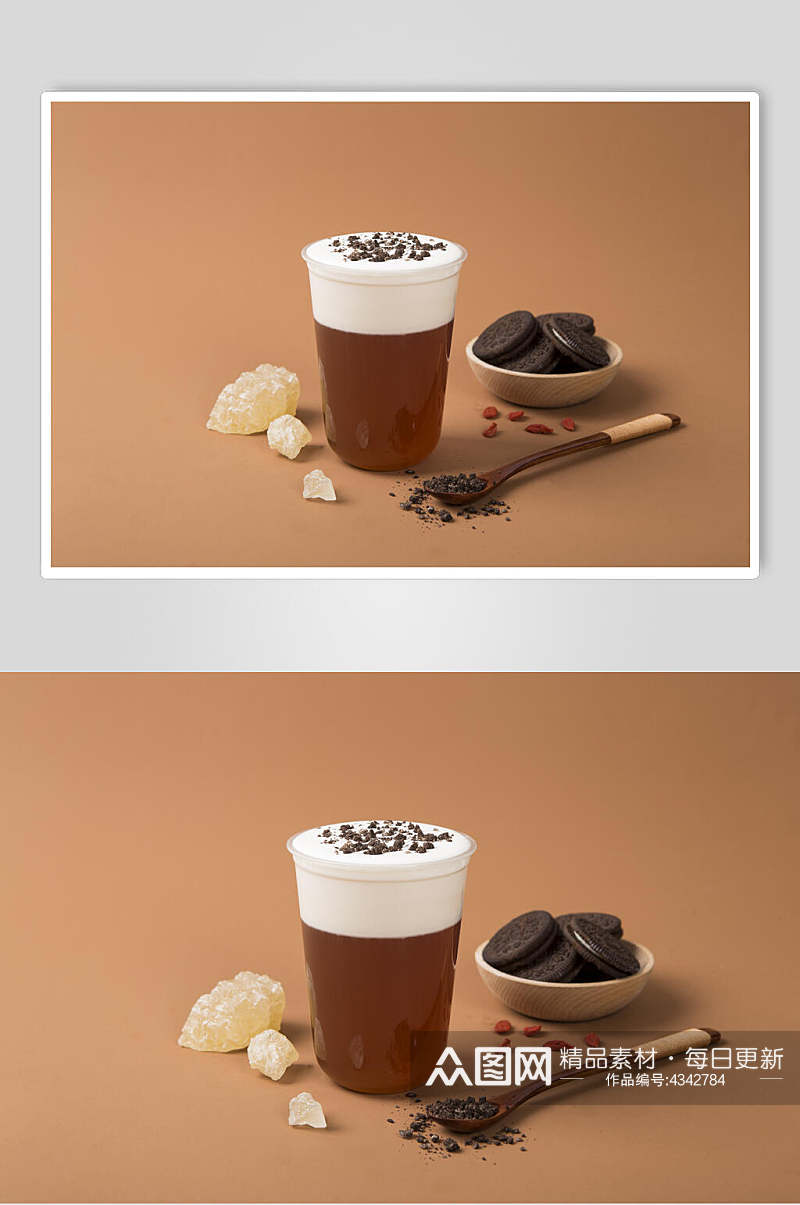 奶茶巧克力奶油图片素材
