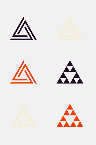 时尚三角形几何图标免抠素材