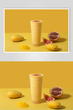 芒果黄奶茶图片