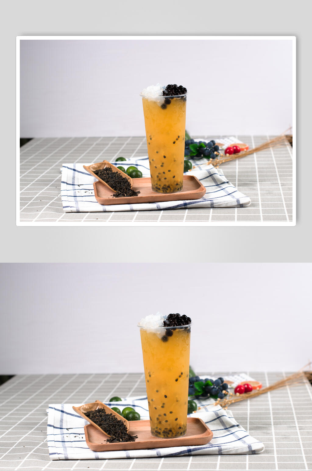 百香果果汁清新奶茶果汁图片素材
