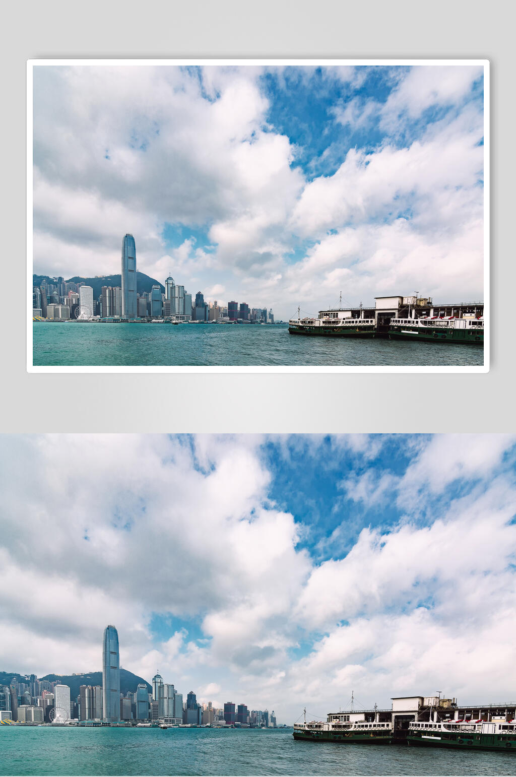 大片云朵维多利亚港口图片素材