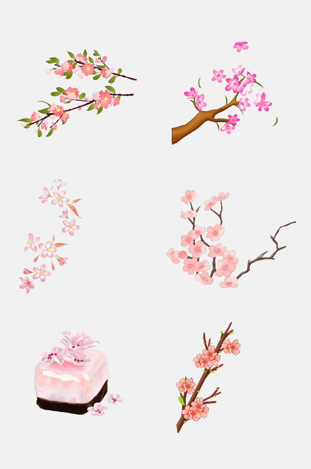 粉色唯美唯美樱花免抠素材素材