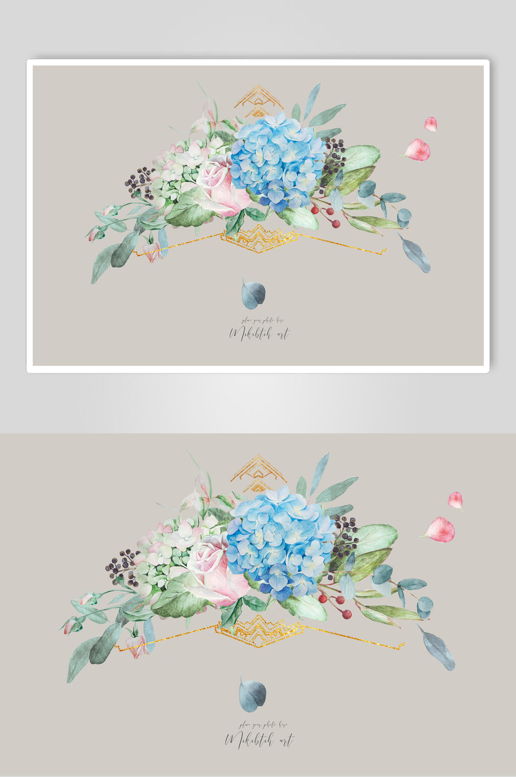 时尚水彩花卉素材素材