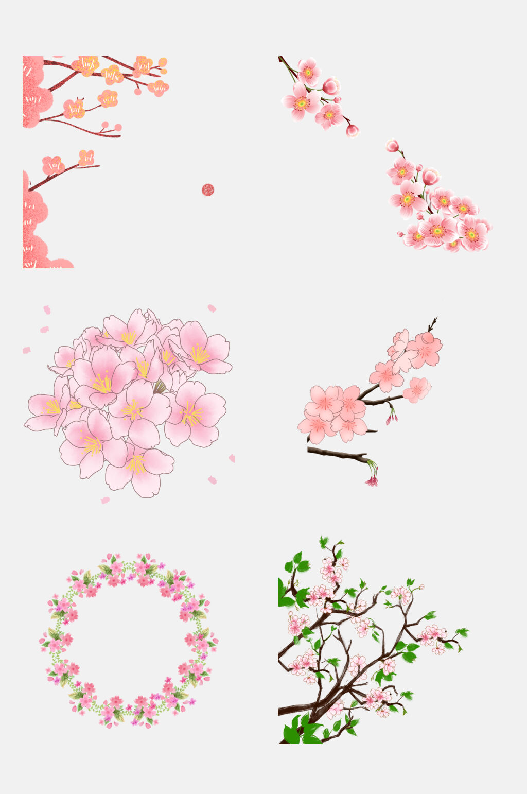 创意唯美唯美樱花免抠素材素材
