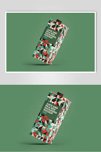 绿色悬空创意高端饮料包装瓶样机