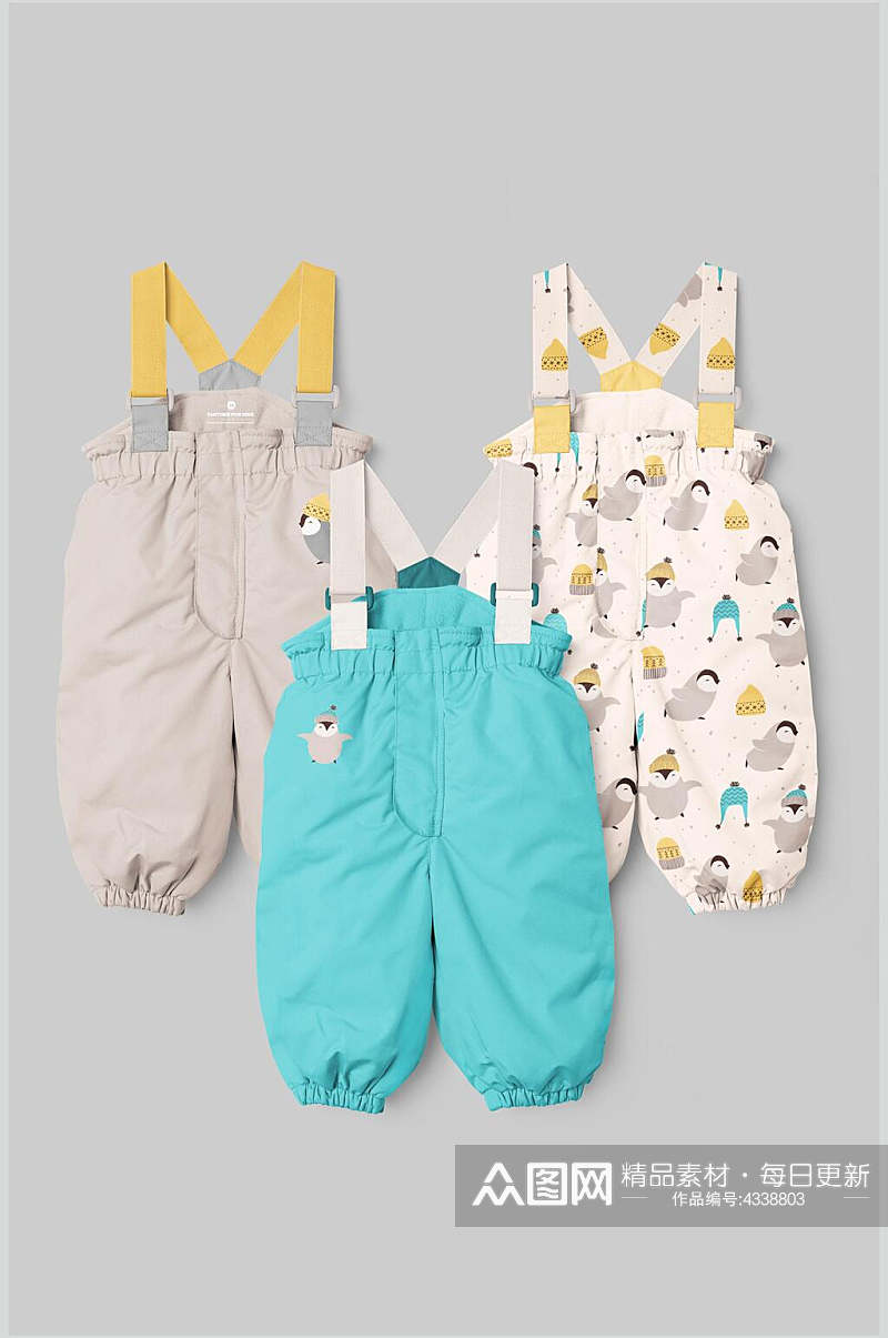 时尚可爱创意高端立体婴儿衣服样机素材