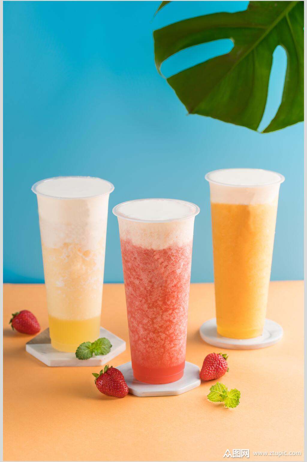 简约草莓清新奶茶果汁图片模板下载-编号4348200-众图网