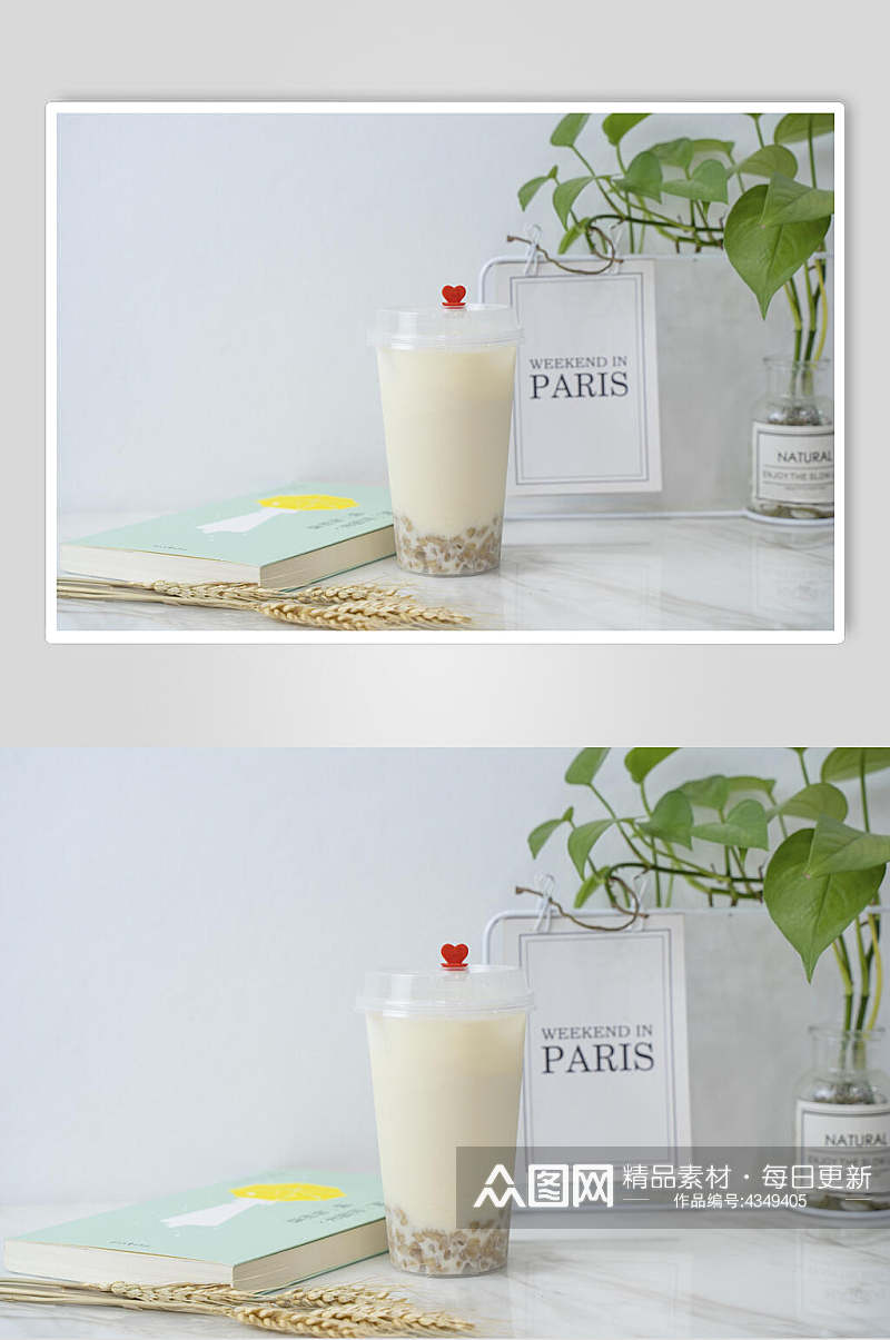 牛奶清新奶茶果汁图片素材