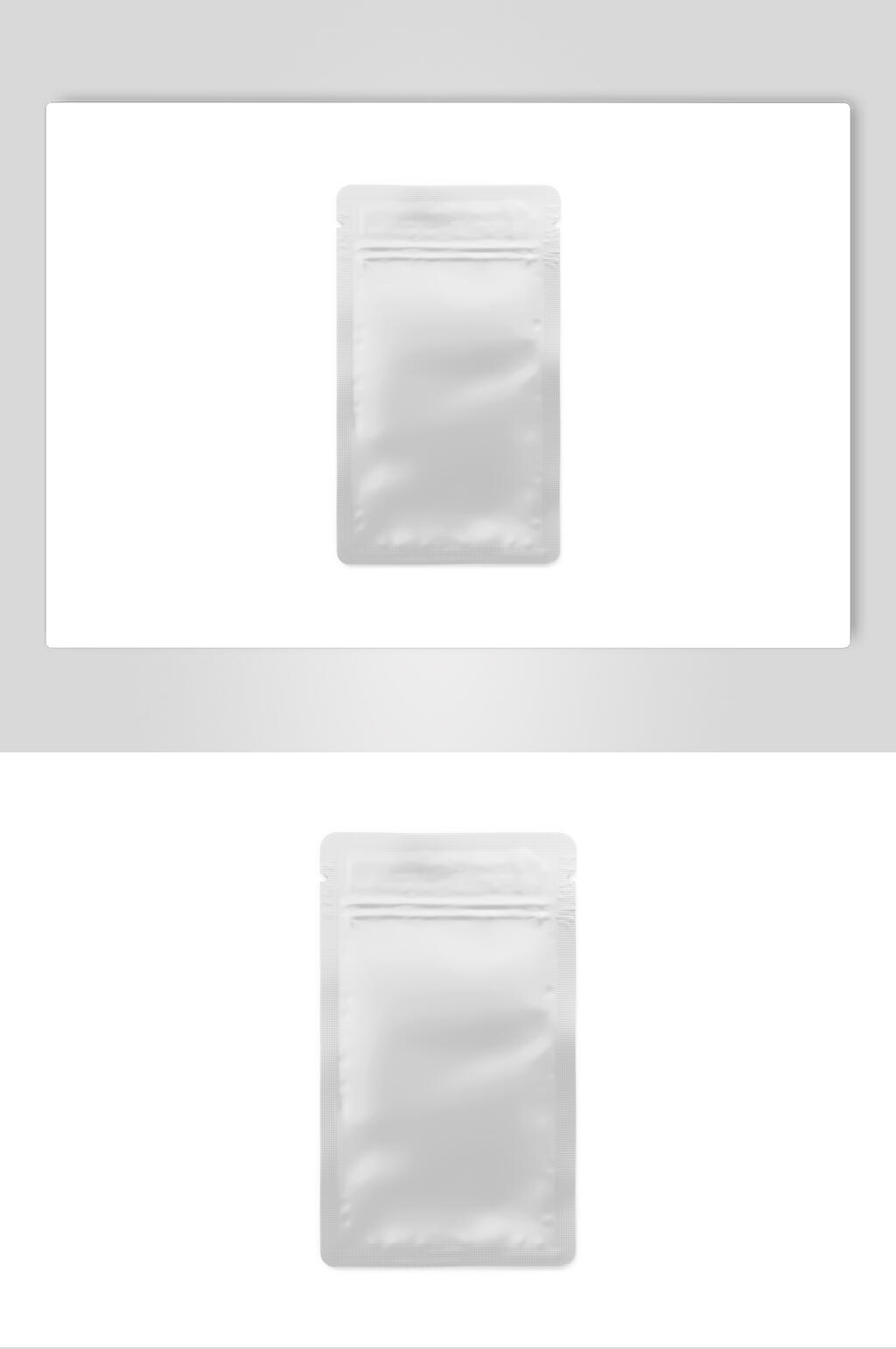 灰色简约袋子创意高端包装袋样机素材