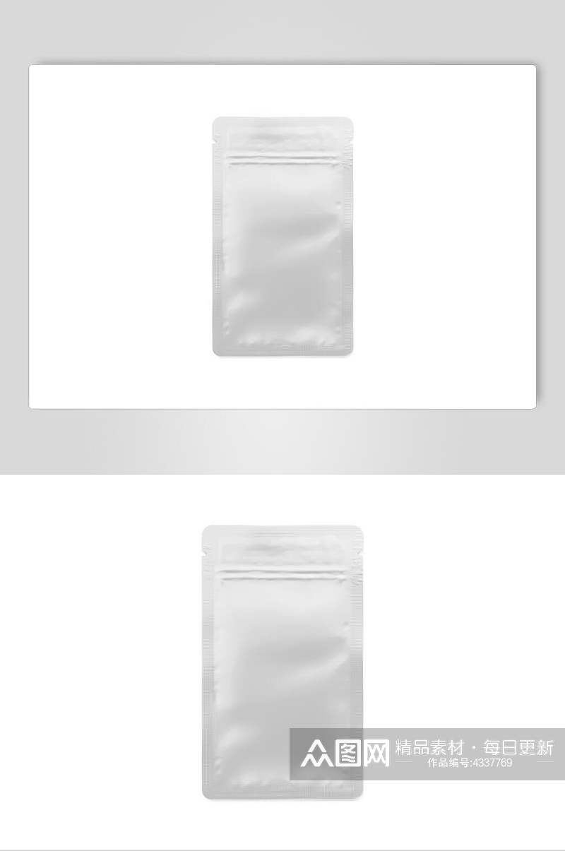 灰色简约袋子创意高端包装袋样机素材