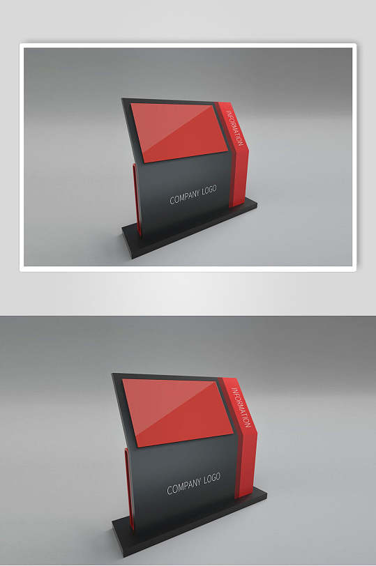 黑红英文创意高端简约风导视牌样机