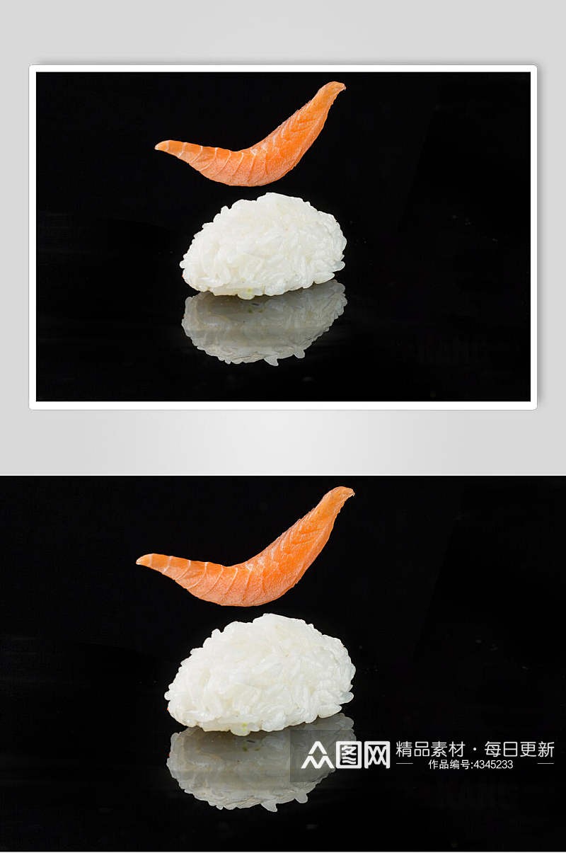 黑底横版寿司美食摄影图片素材