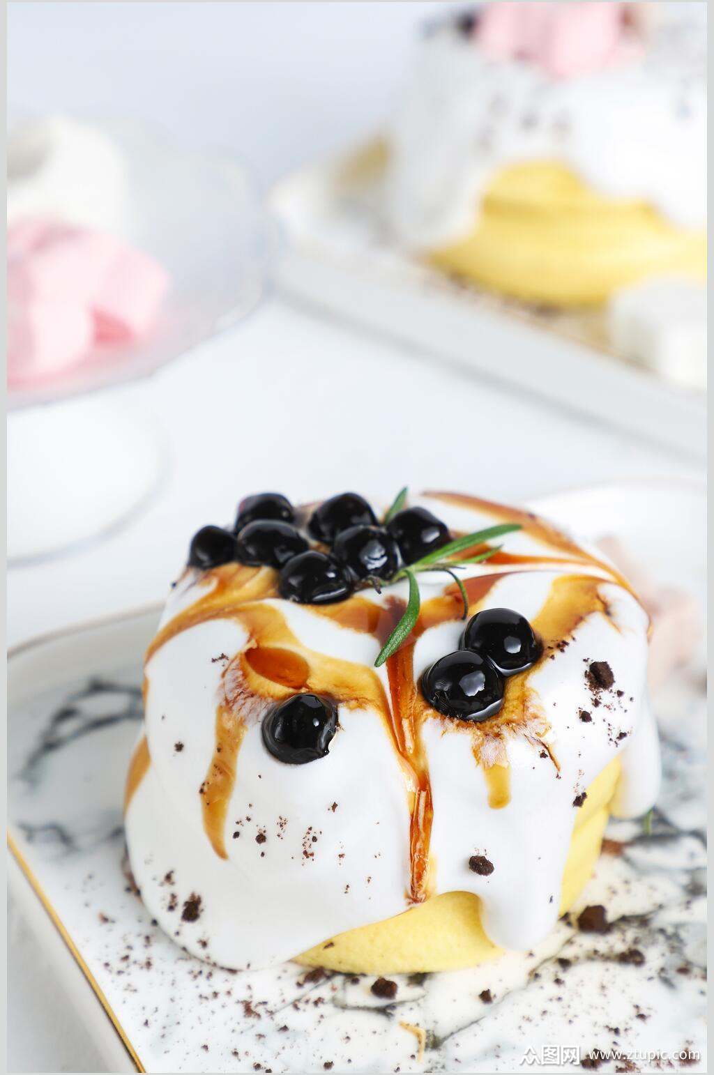 珍珠简约舒芙蕾图片素材