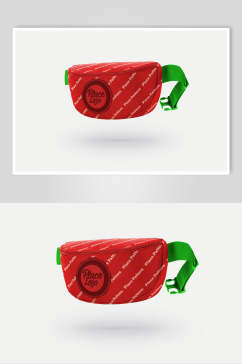 红绿绳子创意高端简约腰包臀包样机