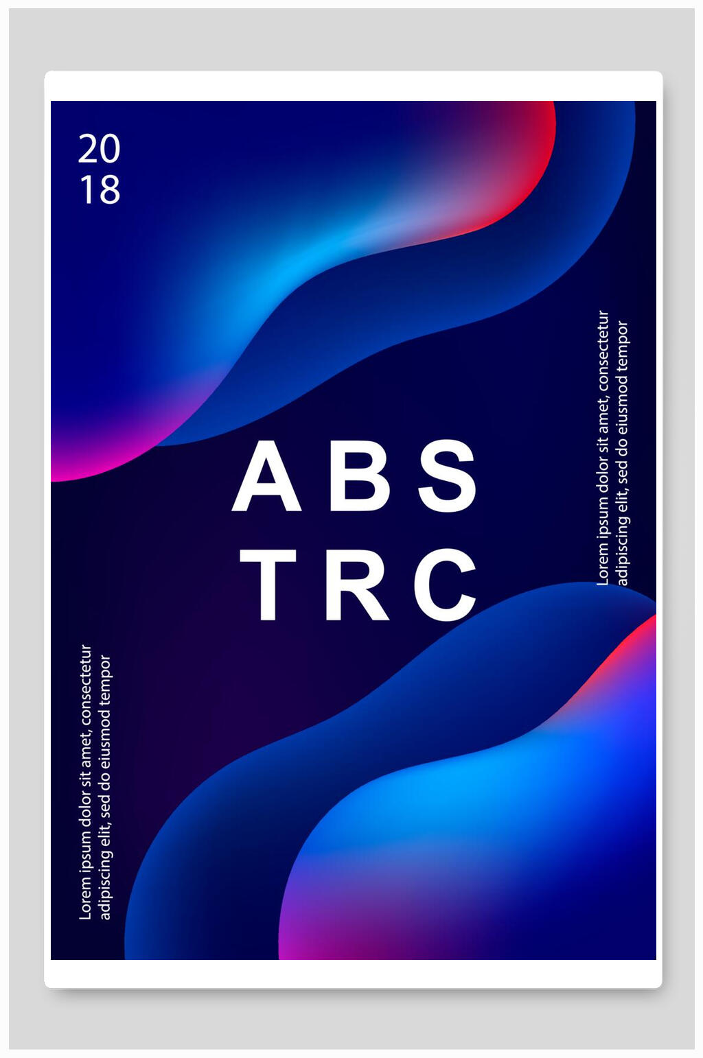 ABSTRC抽象线条渐变海报素材