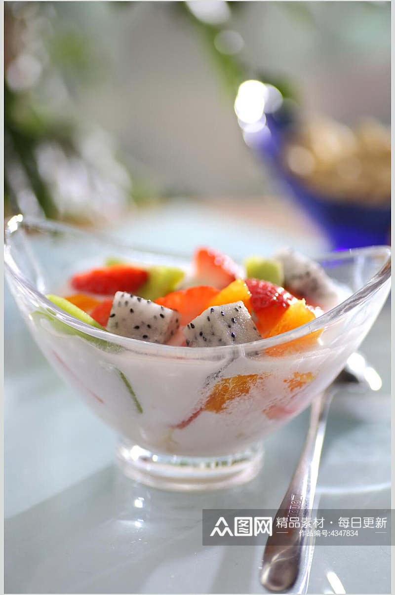 草莓猕猴桃芒果水果捞图片素材