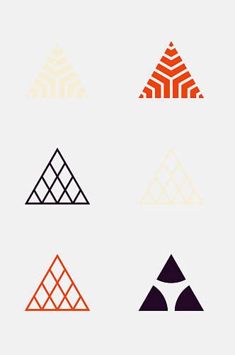 三角形几何图标免抠素材