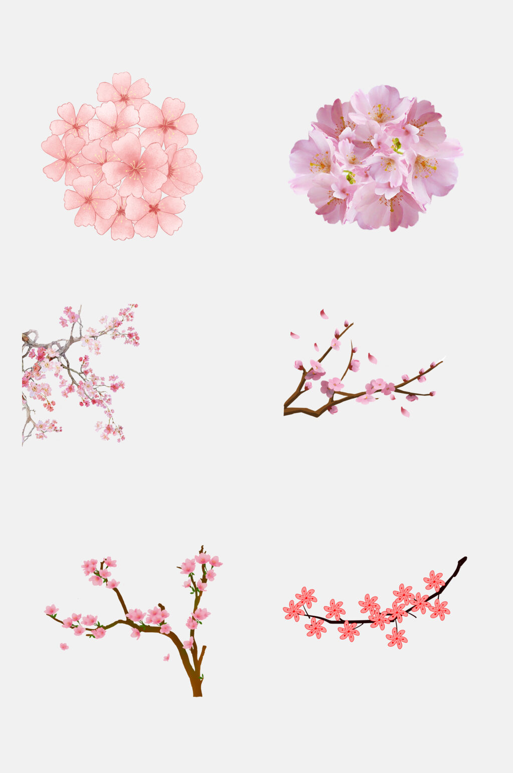 浪漫粉色唯美樱花免抠素材素材
