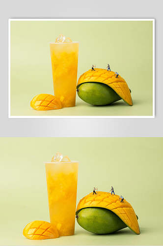 芒果经典奶茶图片