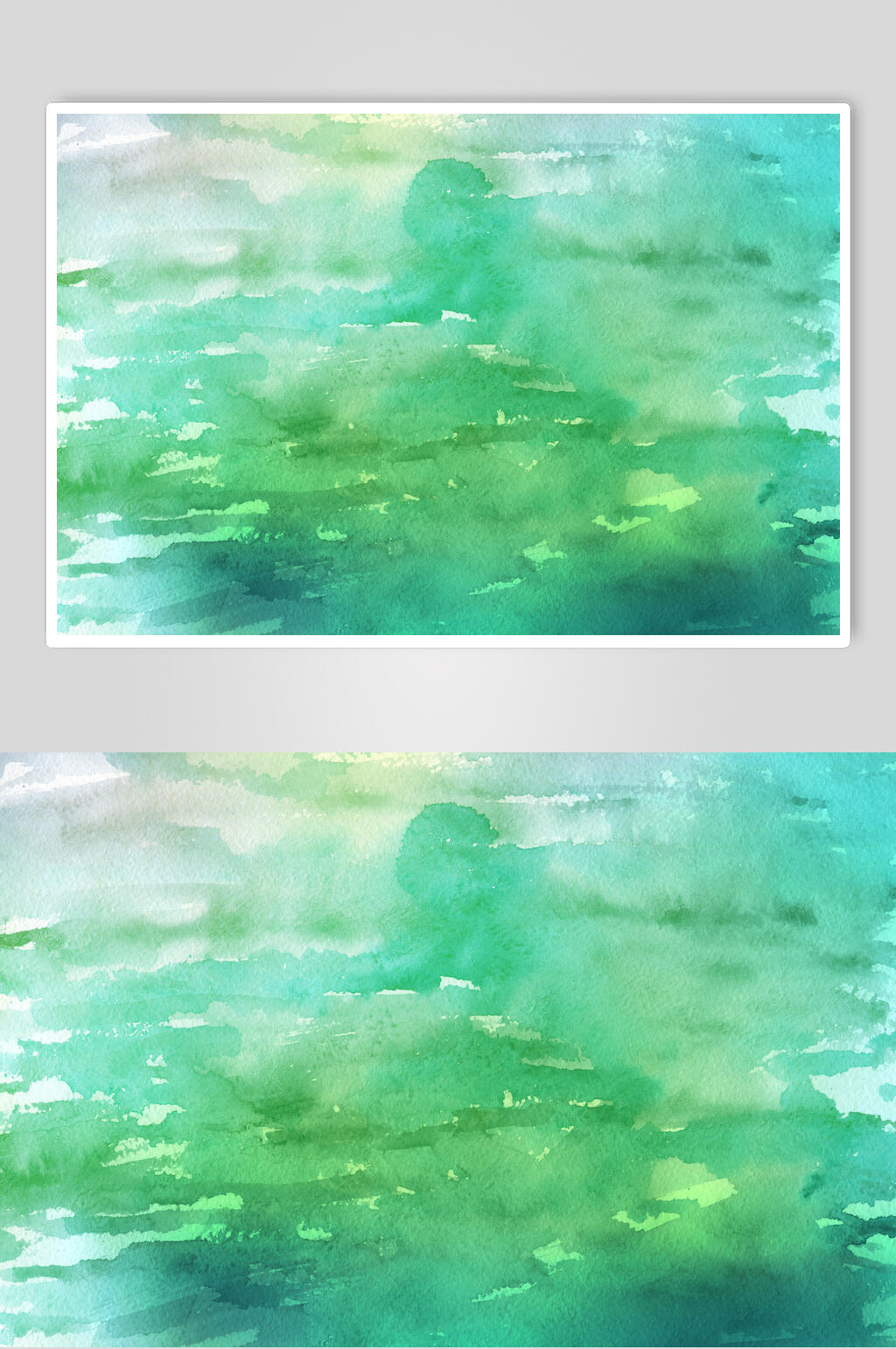 绿色晕染水彩纸质纹理图片素材