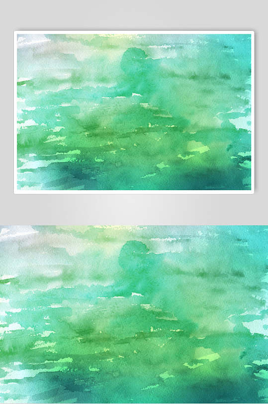 绿色晕染水彩纸质纹理图片