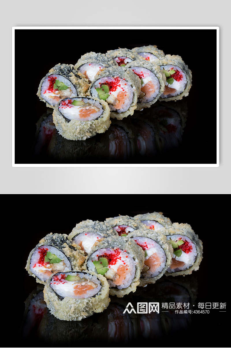 美味蔬菜寿司实拍图片素材
