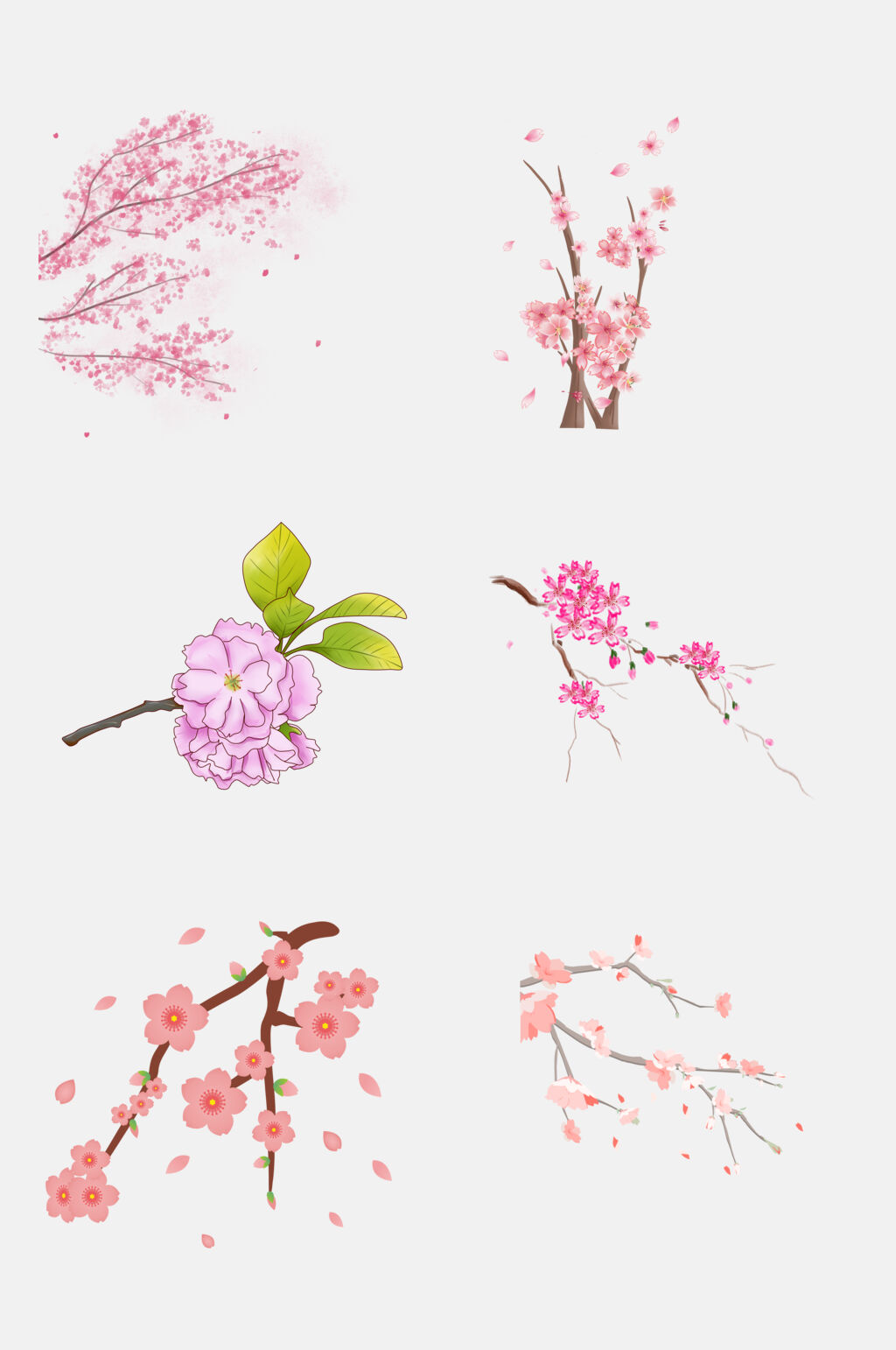 浪漫清新唯美樱花免抠设计素材素材