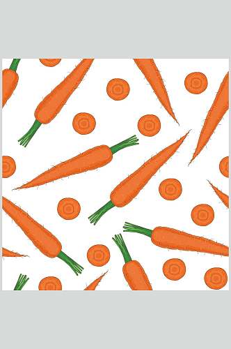 胡萝卜创意美食手绘无缝图片