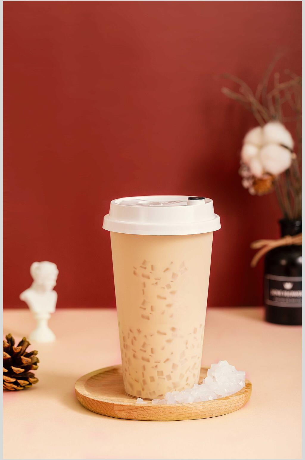 时尚简约奶茶图片素材