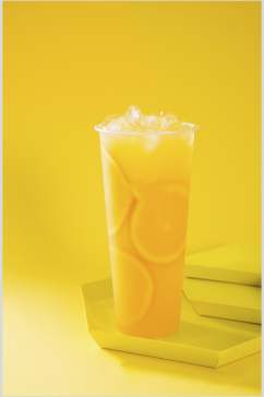 鲜榨橙汁清新奶茶果汁图片