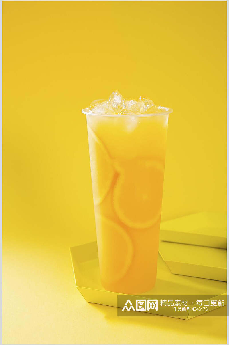 鲜榨橙汁清新奶茶果汁图片素材