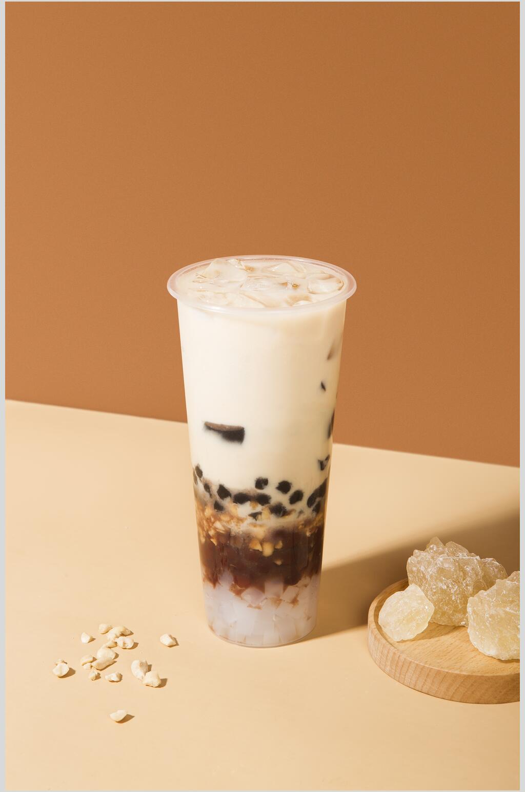 大杯珍珠芋圆清新奶茶果汁图片素材