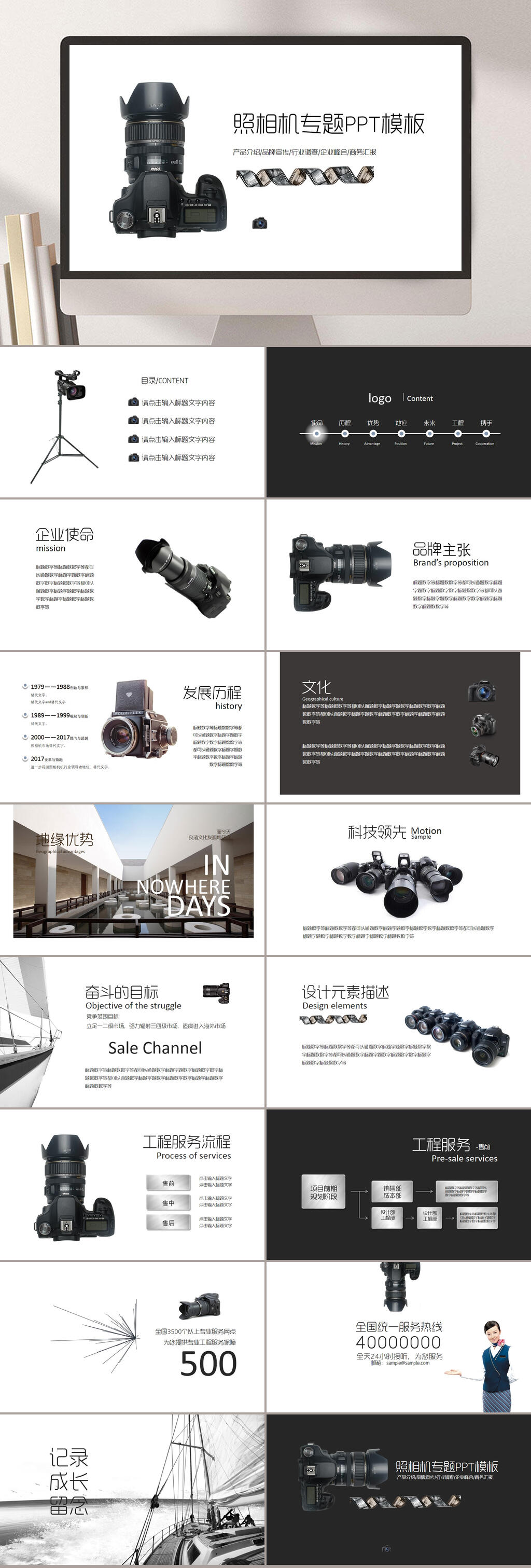 照相机市场调研PPT素材