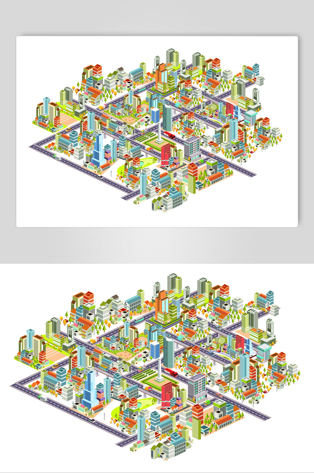 简约城市建筑矢量素材素材