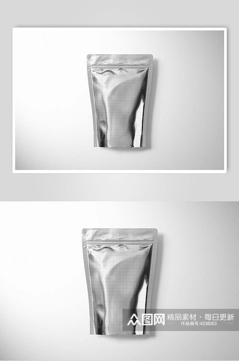 反光线条创意高端灰色包装袋样机素材